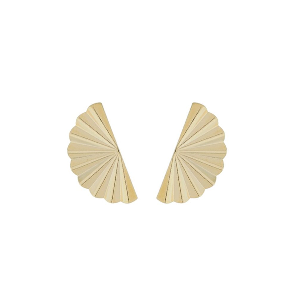18k Gold Plated Fan Earring